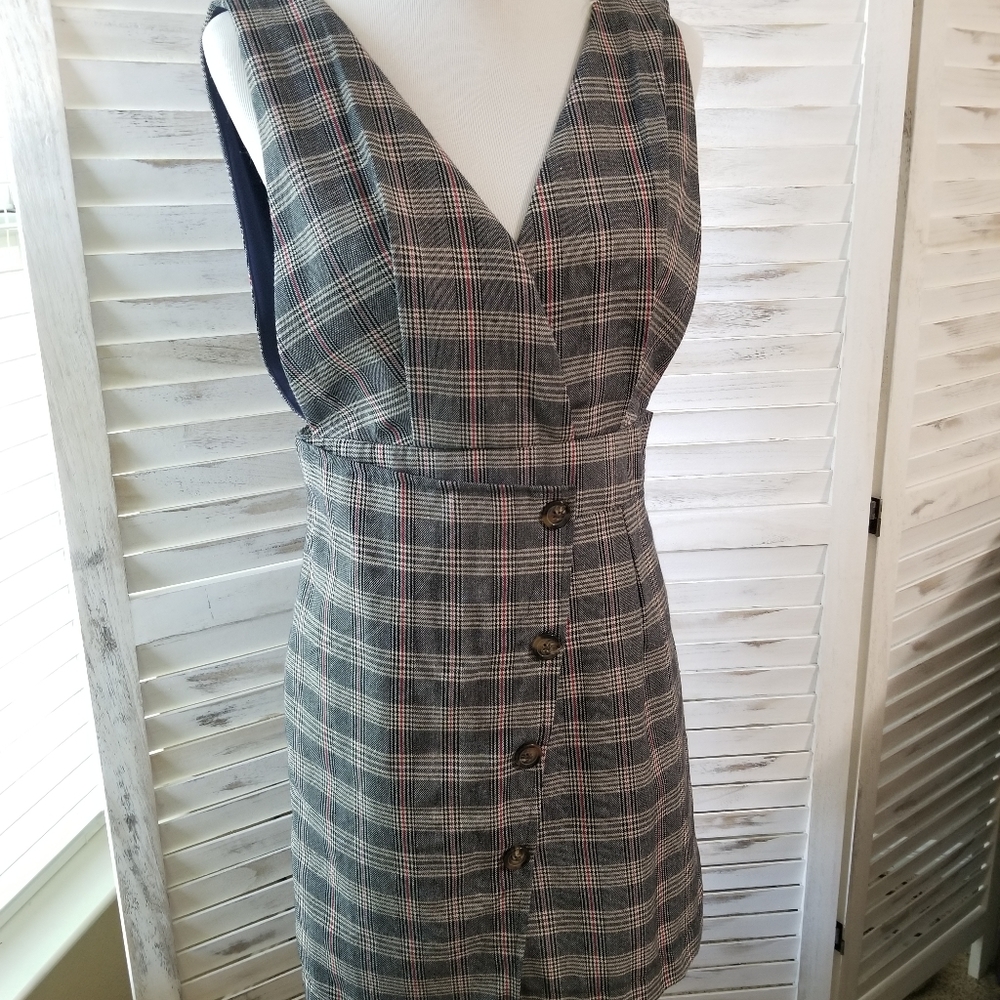 Plaid boutique mini dress
